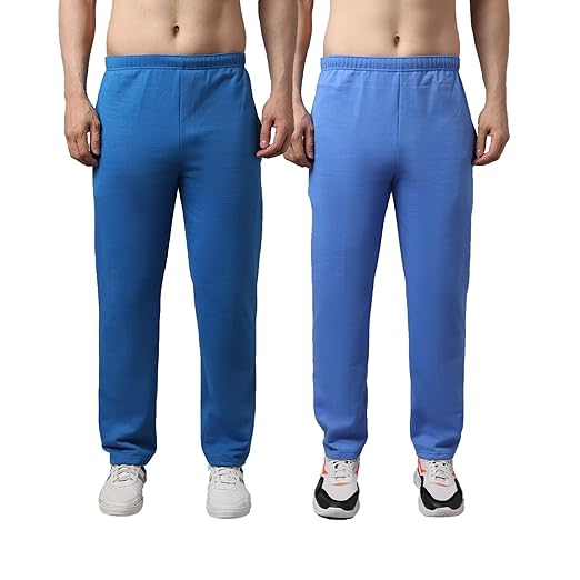 Fleece Regular-Fit Multicolor Trackpant for Men (Pack of 2)-Lower_Fleece_BLU_RST_02-P