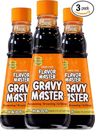 Gravy Master: Grilling, Seasoning and Browning Sauce - Ready to Use - 3 Bottles - Vegetarian, No Gluten - Kosher, Pareve - Grill, Glaze, Braise, Steak Crust - Made in the USA Since 1935