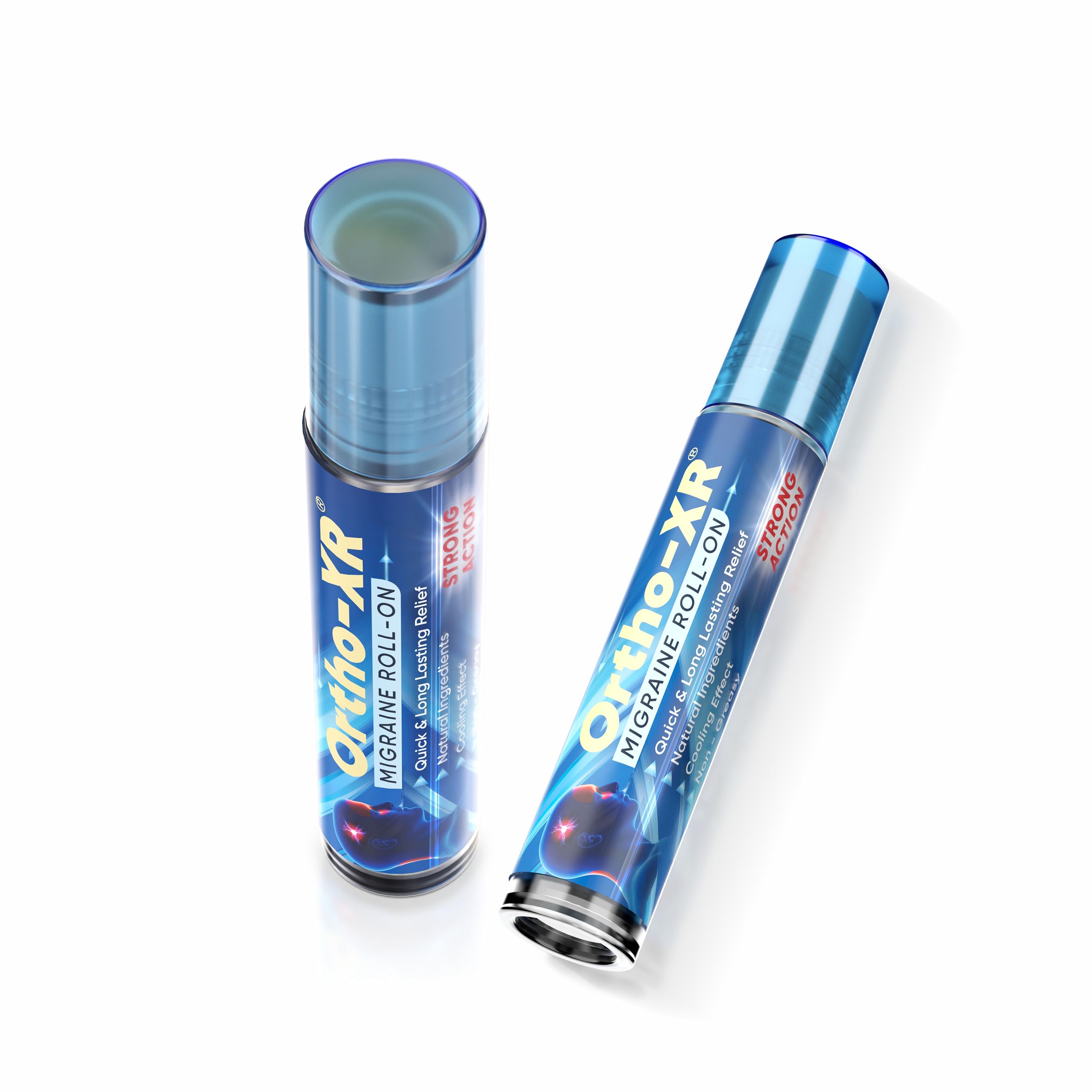 Migraine Roll-On with Strong Action for Fast Relief from Migraine, Headache, Sinus pain providing High Cooling Relief (Pack of 2)-image-19
