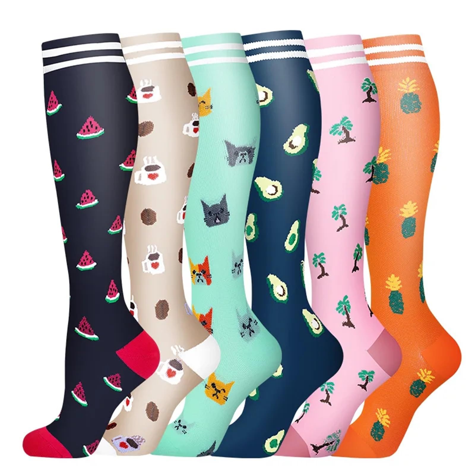 Medias de compresión Calcetines De Compresión For Leggings, Calcetines De Presión For Correr, Fútbol, ​​unisex, Edición Network Red, Calcetines De Presión For Enfermeras, Calcetines For Hombres Para A