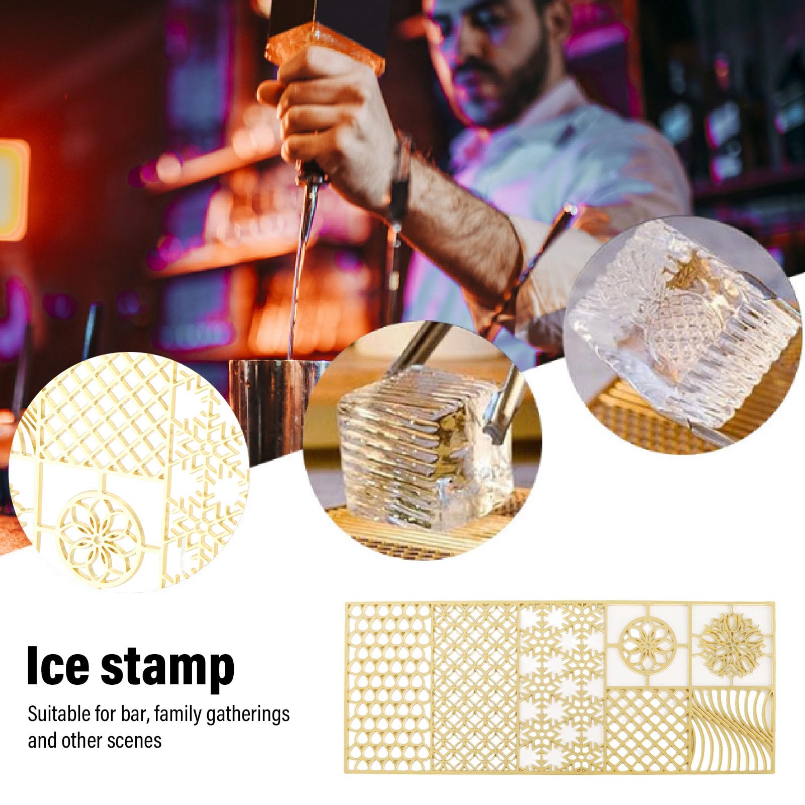 CHICIRIS Bandeja de Molde de Hielo con Forma de Whisky, Estampados de