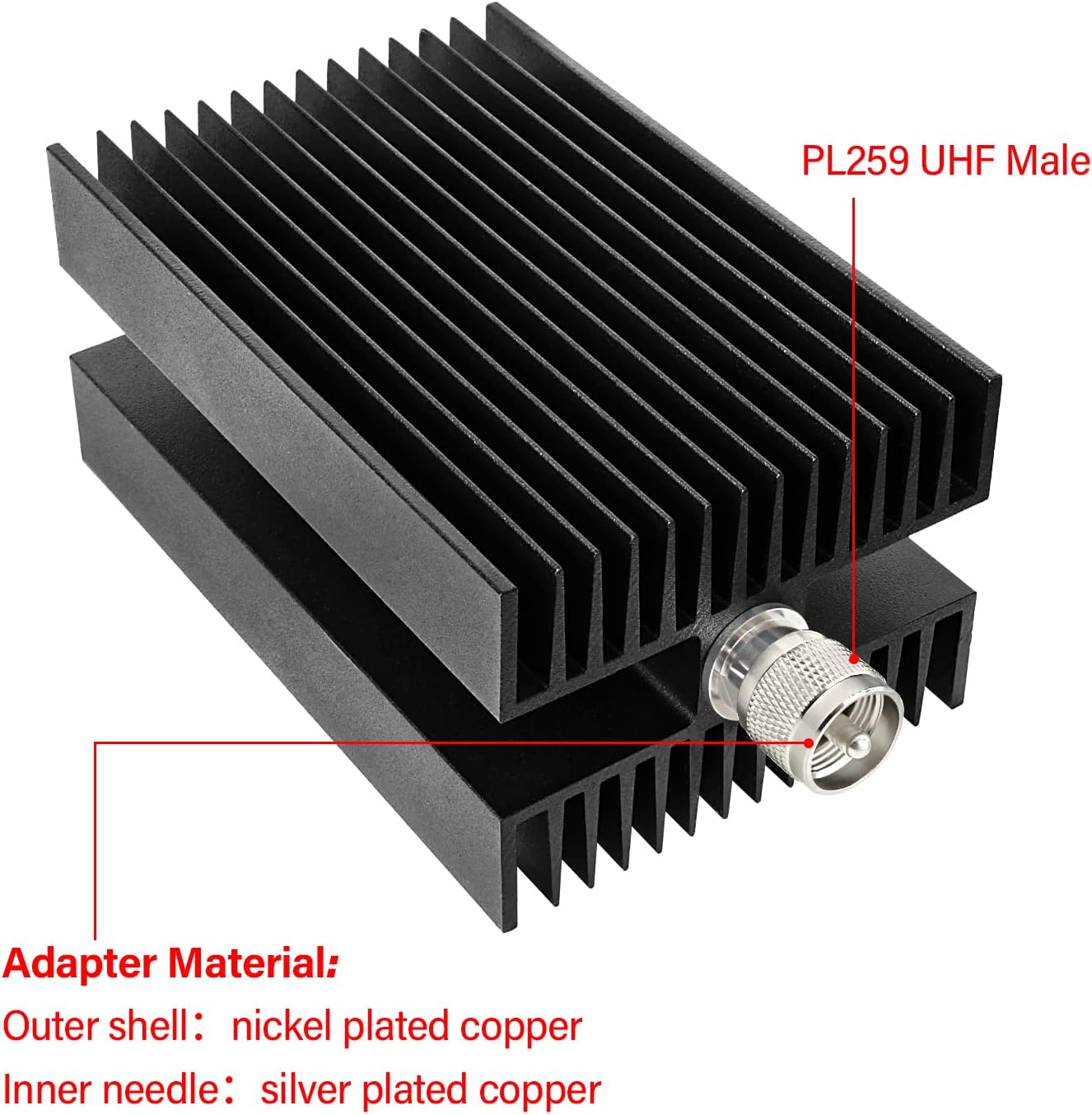 XRDS -RF 100W PL259 UHF Male RF Dummy Load for Ham Radio, 50 Ohm Dummy Load
