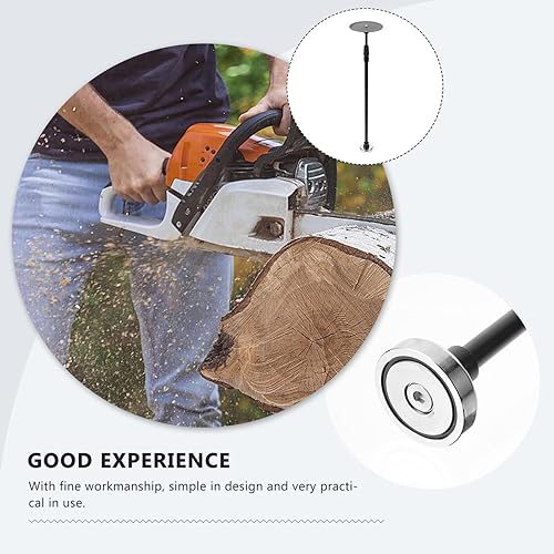 Miniatura 2 de Gadpiparty Herramienta de medición de leña magnética, herramienta de corte de leña ajustable que ajusta libremente el medidor de leña que se fija a