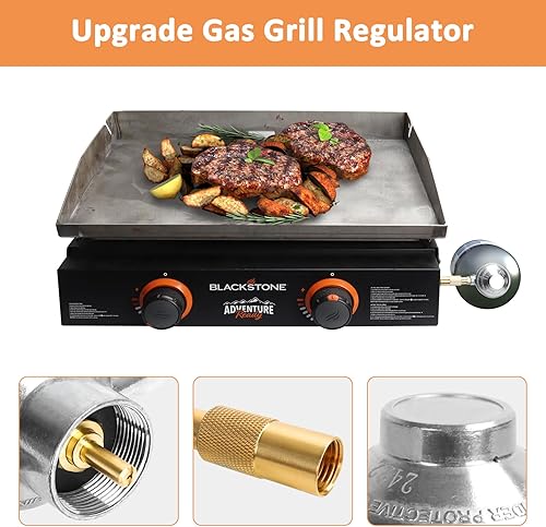 Miniatura 2 de Regulador de parrilla de gas apto para parrillas de mesa Blackstone de 17 pulgadas y 22 pulgadas, para la serie Blackstone Adventure Ready y On The