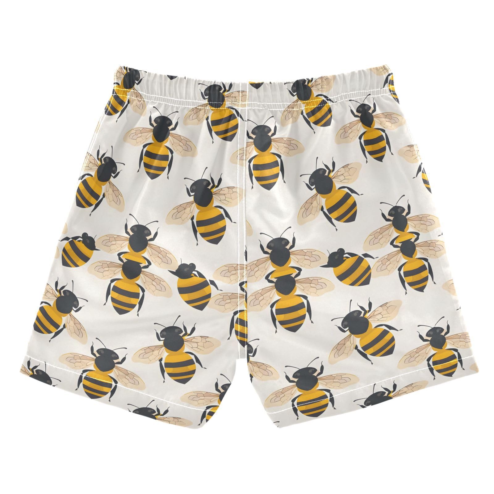 ALAZA Bee Cartoon Boys Quick Dry Beach Board Shorts Kids Swim Trunks Bathing Suit Swimsuit 4T Multicolor