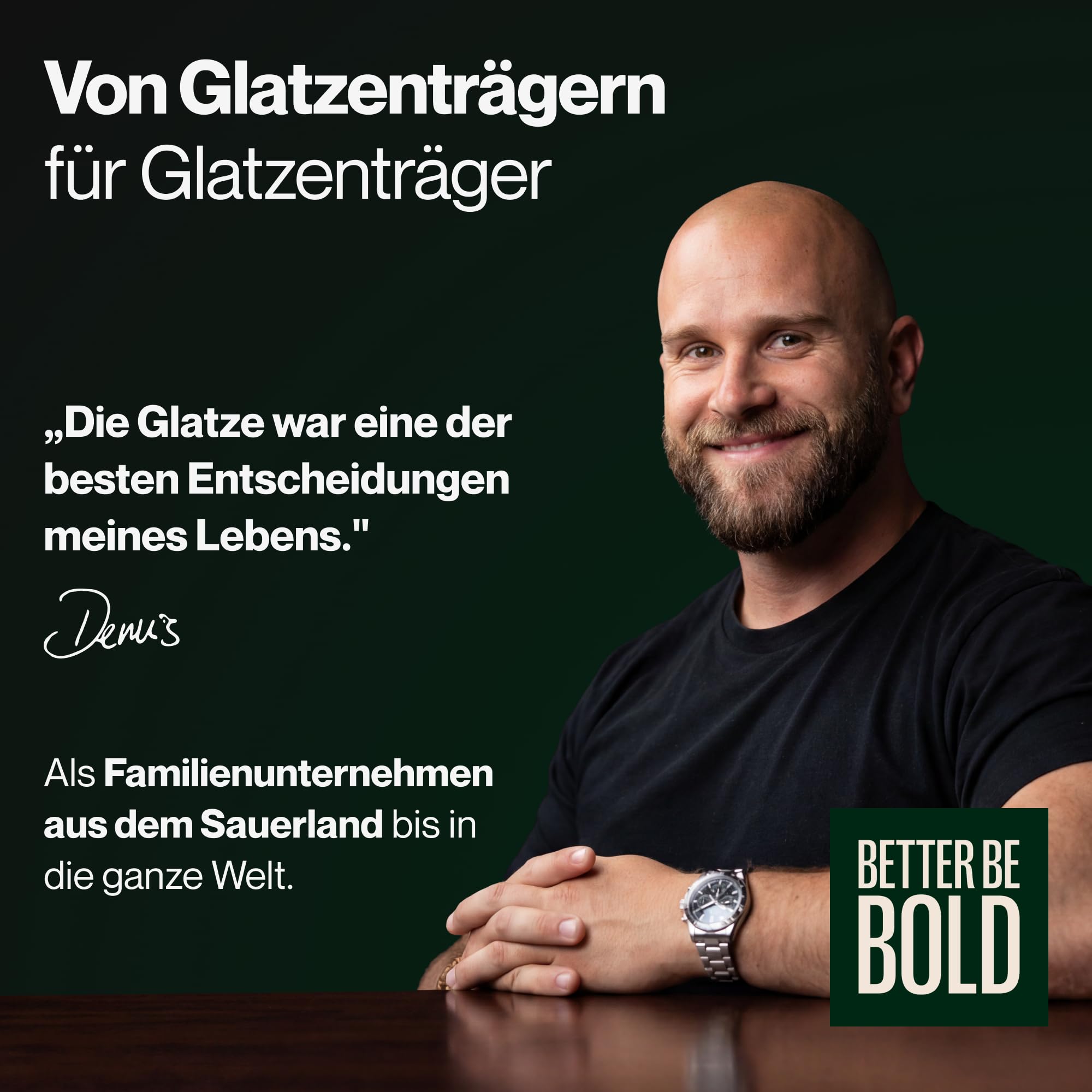 BETTER BE BOLD – Glatzenrasierer & Glatzencreme Anti-Shine 50ml SET – Mattierende Pflege für Glatze 0–3 mm – Beruhigt nach der Rasur – ohne Schnittgefahr und Hautirritationen – Shaver auch für Bart