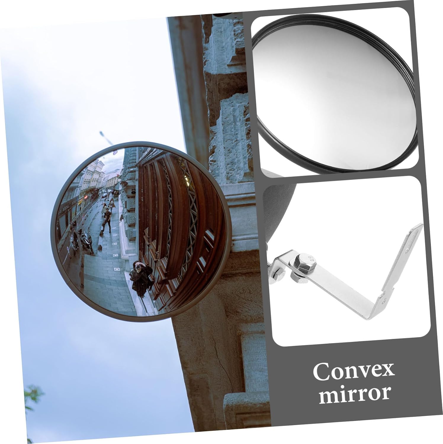 Safety Traffic Convex Mirror for Blind Spots Adjustable Wide Angle Blind Mirror for Office Supermarket Garage Driveway and Parking Assistance