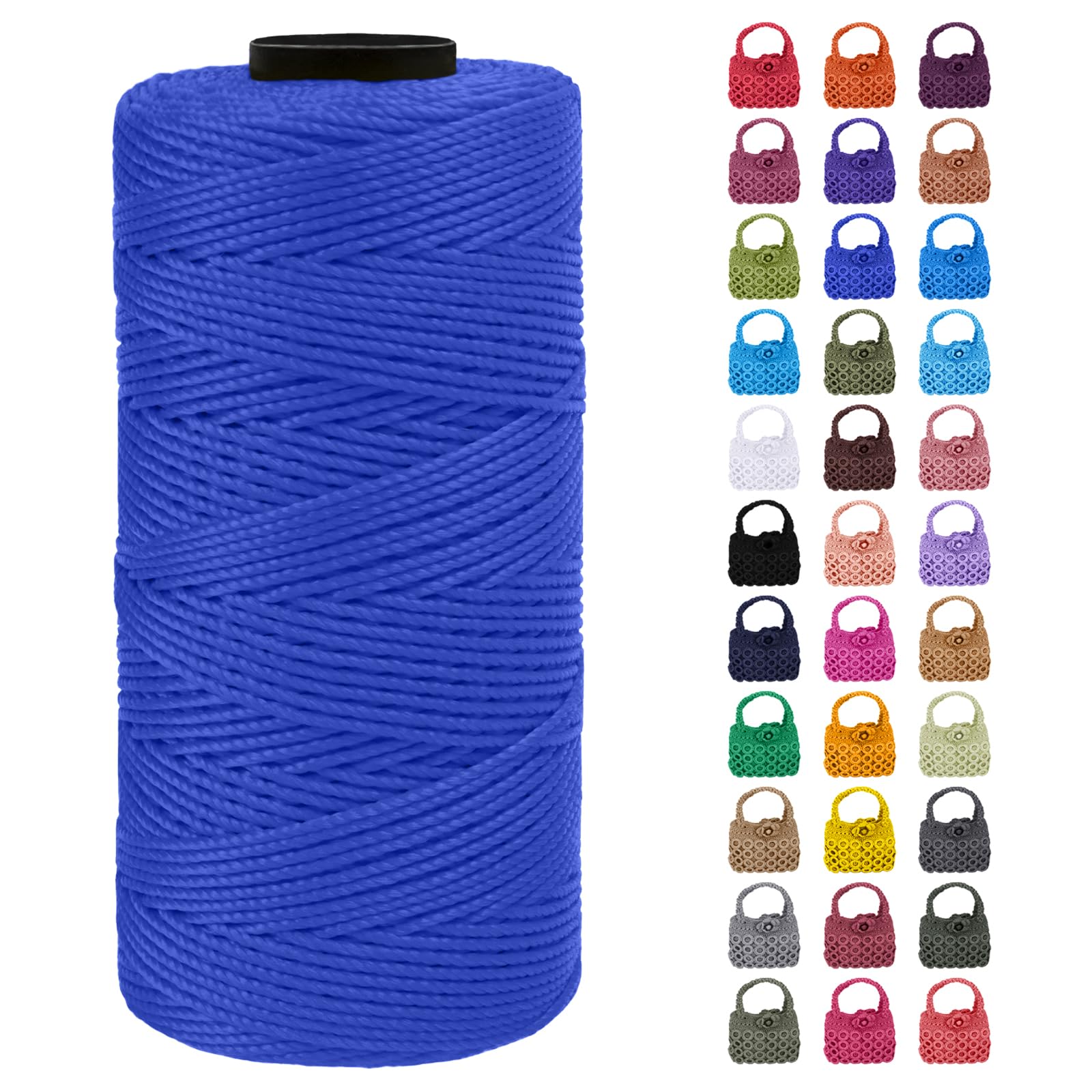 LEREATI Corde Macramé 1.5mm x 200m Fil Macramé Fil pour Bracelet Ficelle de Satin Polypropylene Brillante, Cordon pour Bracelet Bricolage Sac à Tricoter Porte -Plantes Décorations (Rouge