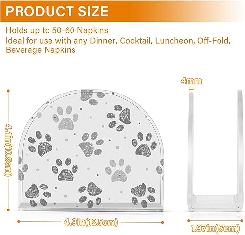 Miniatura 3 de Servilletero con diseño de pata gris para mesa, dispensadores de servilletas de papel acrílico, servilleteros de cóctel para encimera de cocina,