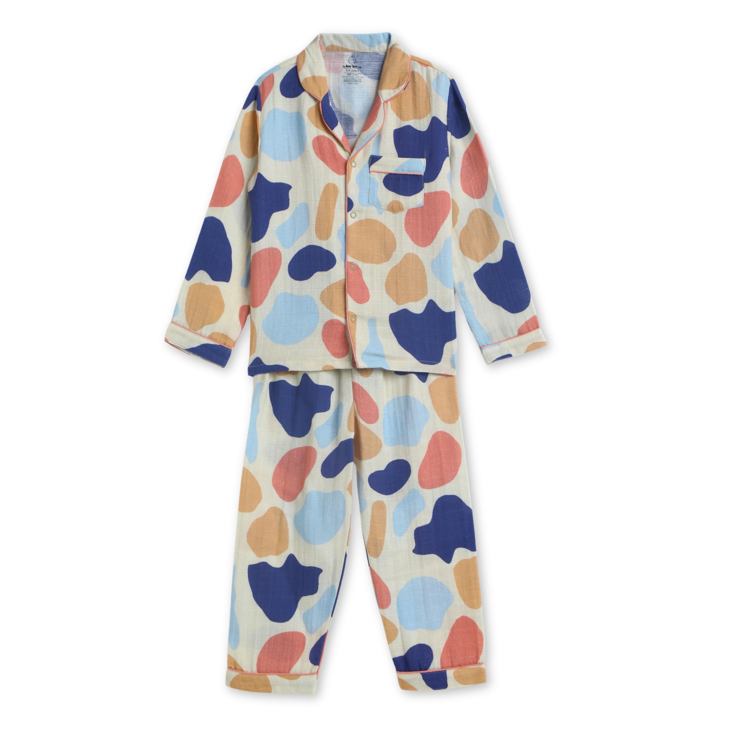 Muslin Cotton Print Muslin Night Suit for Boys and Girls | Sleepwear for Babies | Pajama Set for Kids | Night wear for Baby-image-48