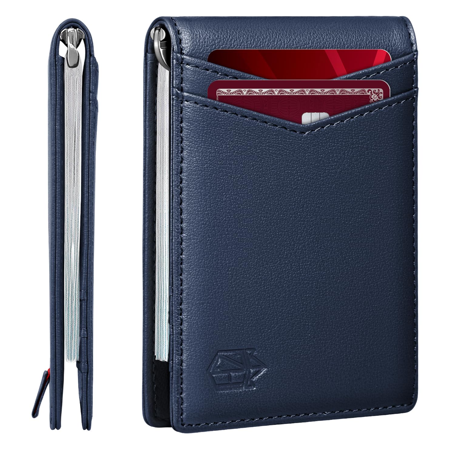 Zitahli Wallet for Men-6 Slots ID Window-Mens Wallets-Slim Wallet Classic Spring Money Clip RFID Blocking-Gift for Men