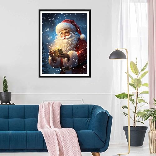 Miniatura 10 de SKRYUIE Kit de pintura de diamantes 5D para bricolaje, muñeco de nieve de Navidad, pareja por números, arte de diamante, bordado de cristal, punto