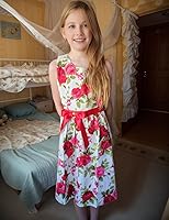 Vista 20 de Vestido de verano para niña, de algodón, con diseño floral