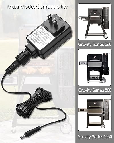 Miniatura 6 de Adaptador de corriente de repuesto 9004190216 para ahumador Masterbuilt Serie Gravity Series 5608001050 XL Combo de parrilla de carbón digital y