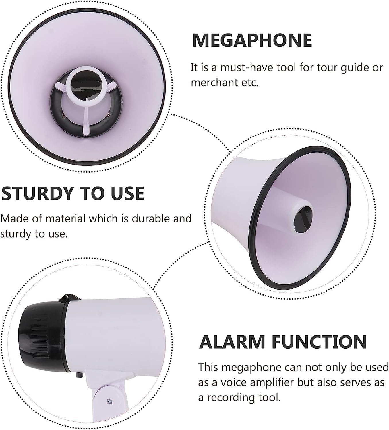 KYUSAR Handheld Megaphones Bullhorn Portable Megaphones Handheld Megaphone Rechargeable Blue Speaker Megaphone Speaker Megaphone Speaker(Color:Blue)