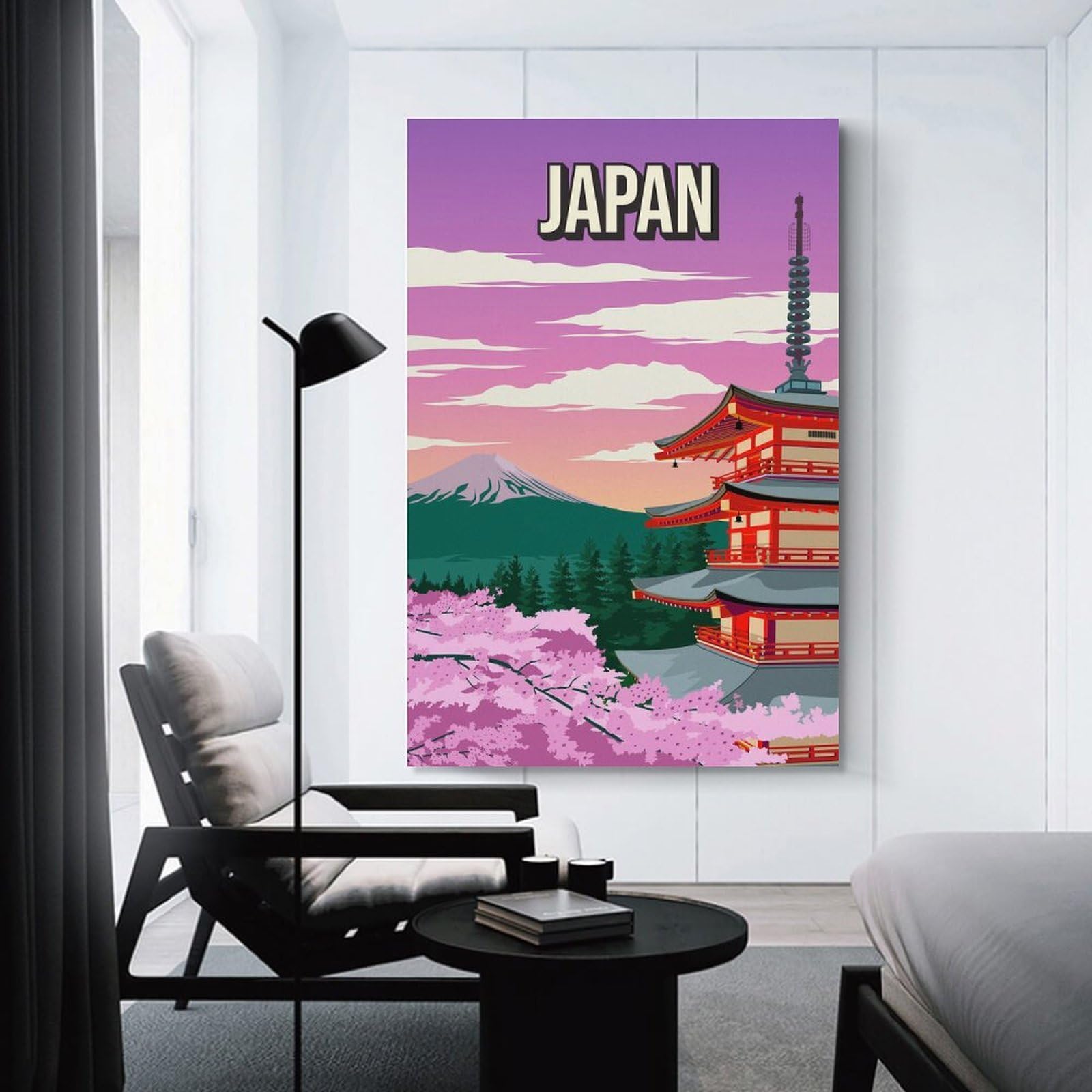 Junmoney Room Decor Wall Art Japan Landscape Travel, 12x18inch(30x45cm), for Gallery Wall Layouts in Home Or Office, Home Wall Art for Statement Displays