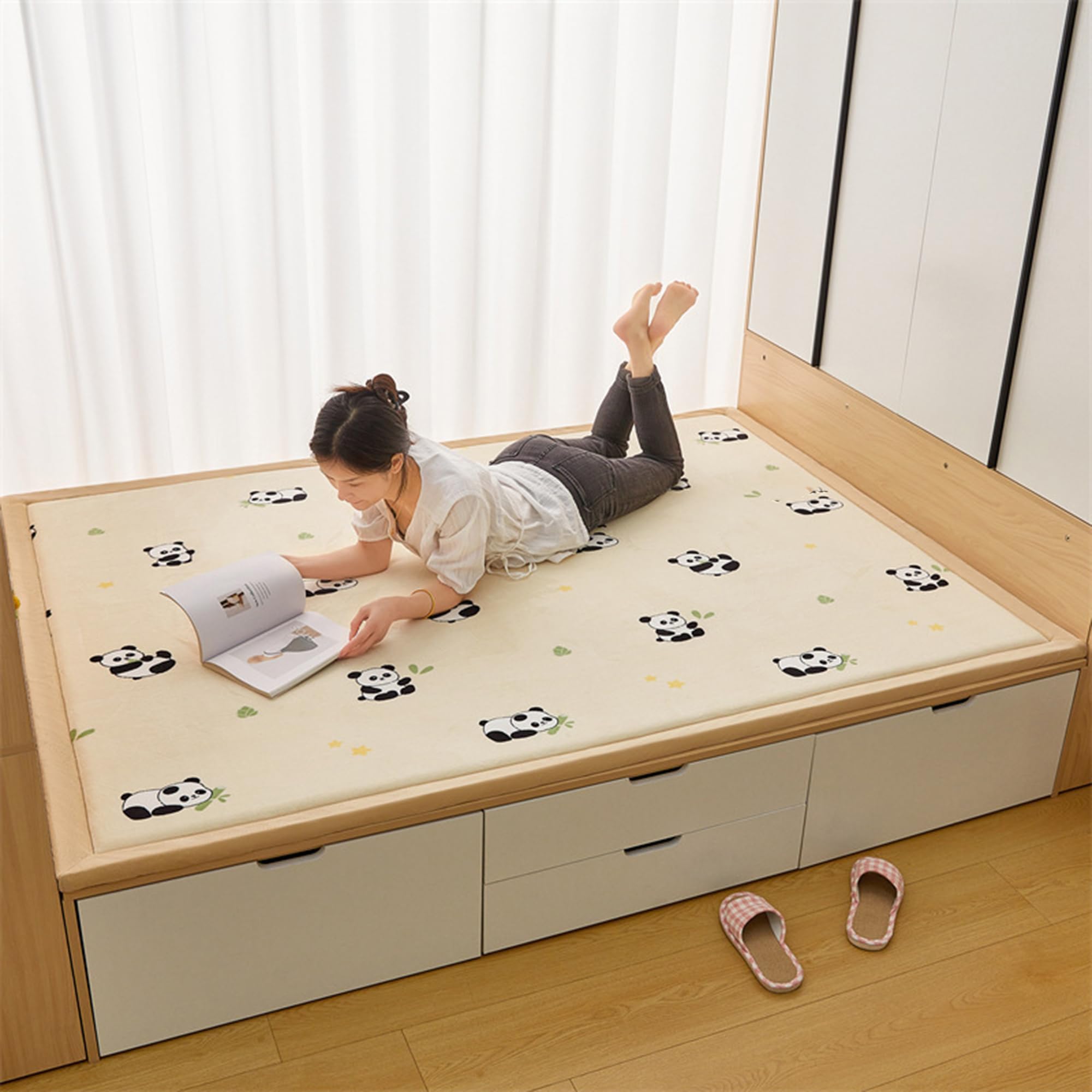 Tapis de salon lavable et antidérapant de 80x300 cm qui ne perd pas ses poils pour chambre
