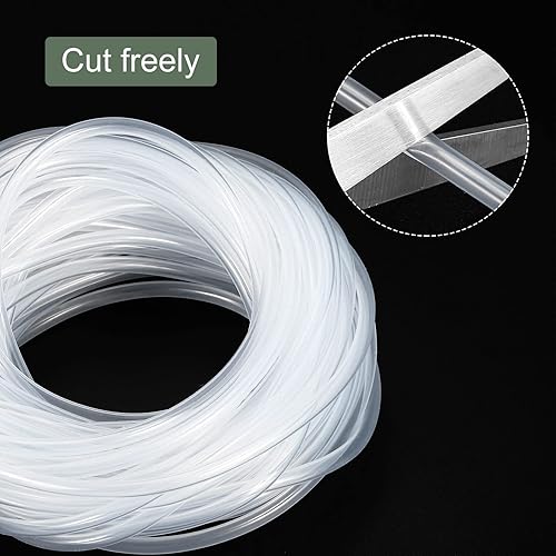 Miniatura 83 de YOKIVE Tubo de silicona, transferencia de agua, ideal para bomba (transparente, 0.118x0.157 in IDxOD, 16.4 ft)