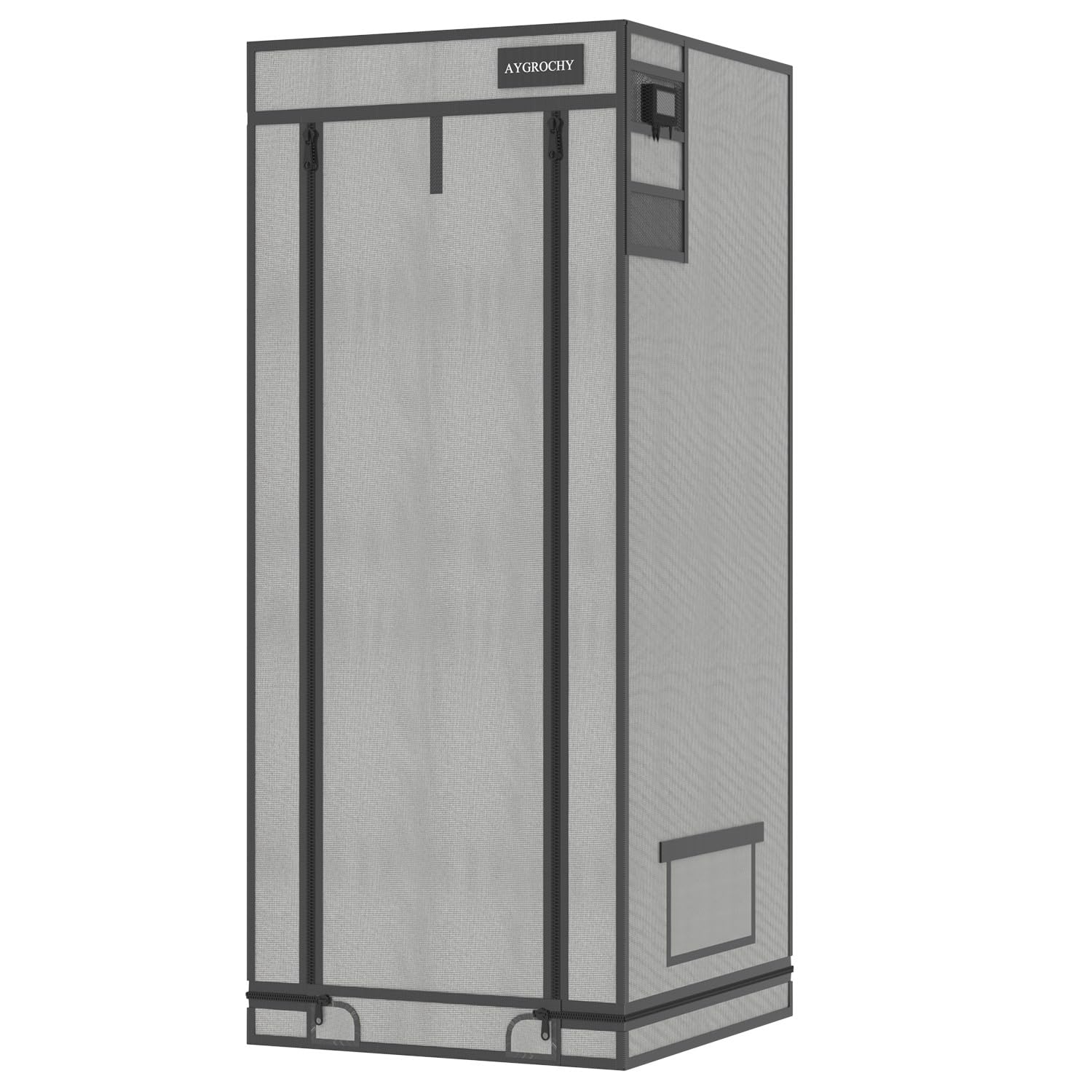 Aygrochy Growzelt 60x60x160cm, Indoor Grow Tent mit Reflektierende Weiß PEVA, abnehmbaren Boden Tablett,für Pflanzen wachsen Raum