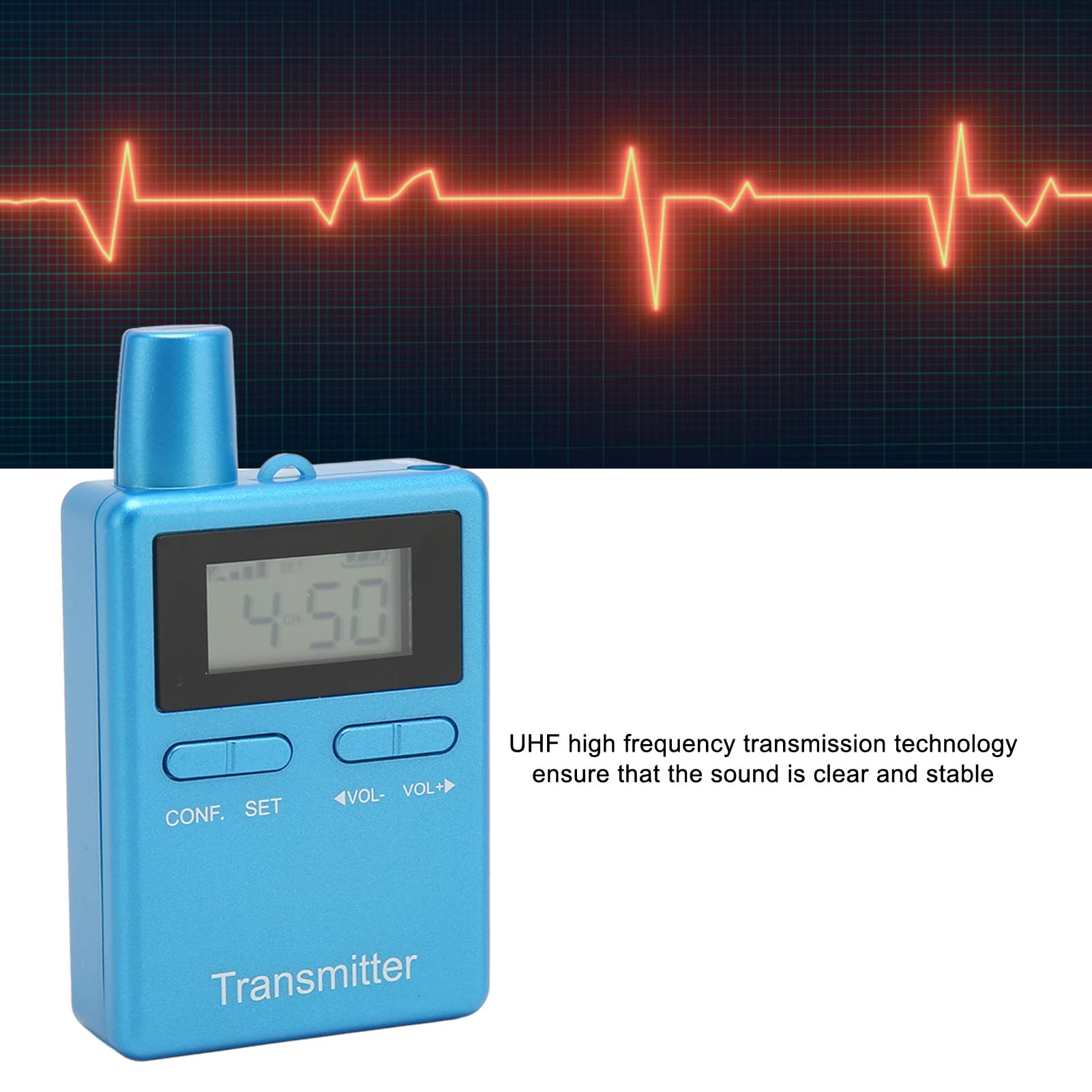 di Guida Turistica Wireless, Tecnologia di Riduzione del Rumore IC, Display LCD, 50 Canali, Crittografia Chip Intelligente, Trasmissione 200M per Insegnamento e Formazione in Conferenza