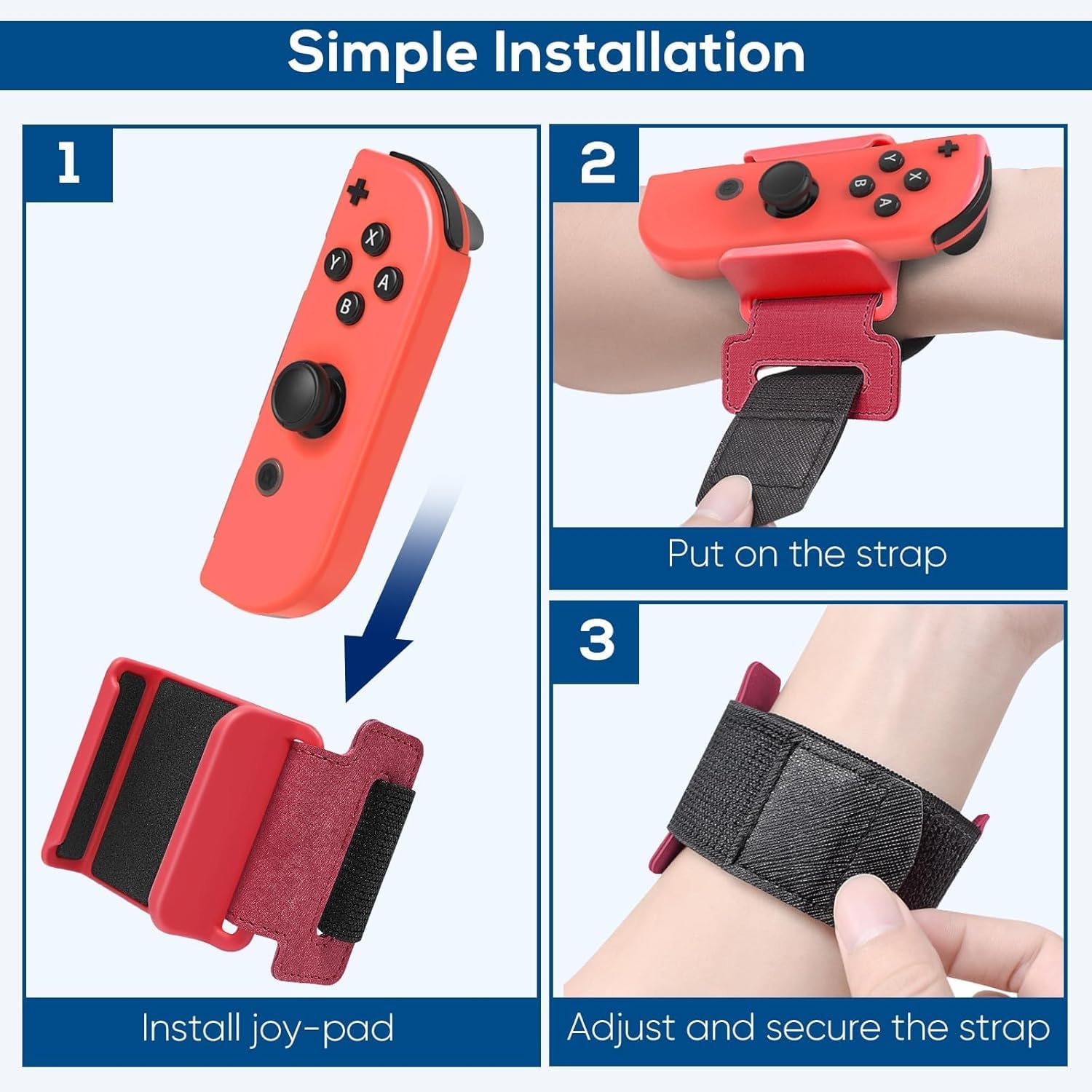 Auarte 4 Stück Armbänder für Just Dance 2026 2025 2024 2023, für Zumba Burn It Up, Verstellbarer Armbänder für Nintendo Switch/Switch OLED Dance, Armband Kompatibel mit Joy-con für Erwachsene Kinder