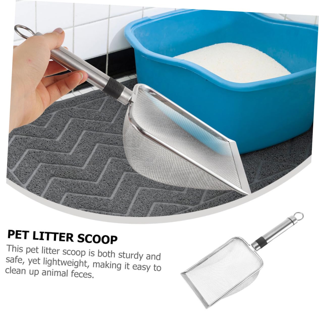 Scoop De Litter para Reptiles Inoxidable Herramienta Reutilizable De Limpieza Tortugas Hámsters
