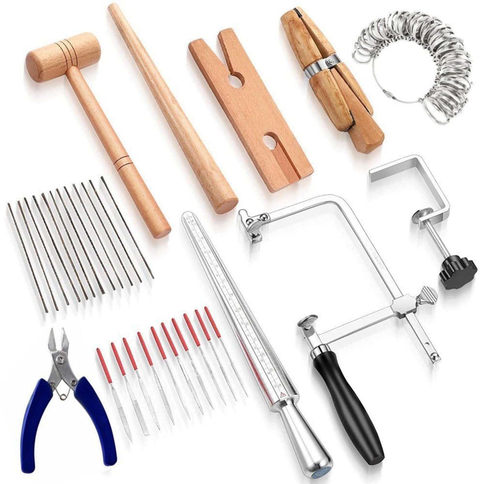 MagiDeal Equipamiento para Joyería Kit de Herramientas Manuales Juego de Medición Marco Alicates de Corte Componentes Metálicos Pulidos y de, style to 2