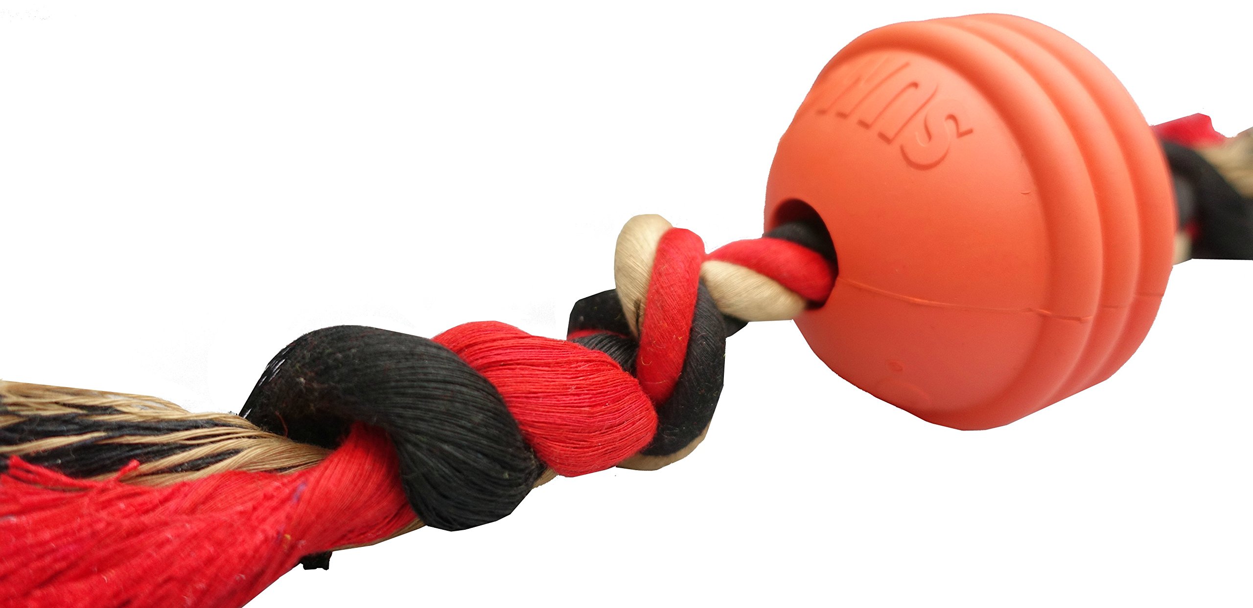 SUMO Rubber fit Ball with Rope Dog Toy