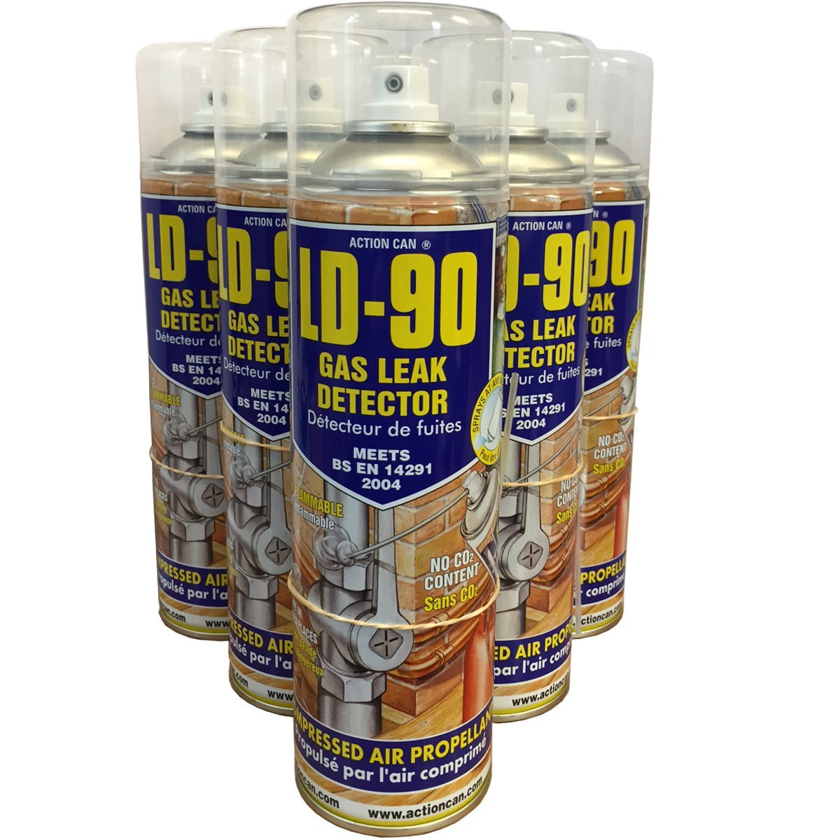(PACK OF 2) 400ml LD-90 Gas Leak Detector Spray - VOSA approved gas leak spray