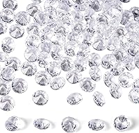 Vista 8 de Diamantes acrílicos de 0.394 pulgadas (0.394 in), piedras preciosas dispersas para mesa, para decoración de bodas, fiestas, cumpleaños, despedidas