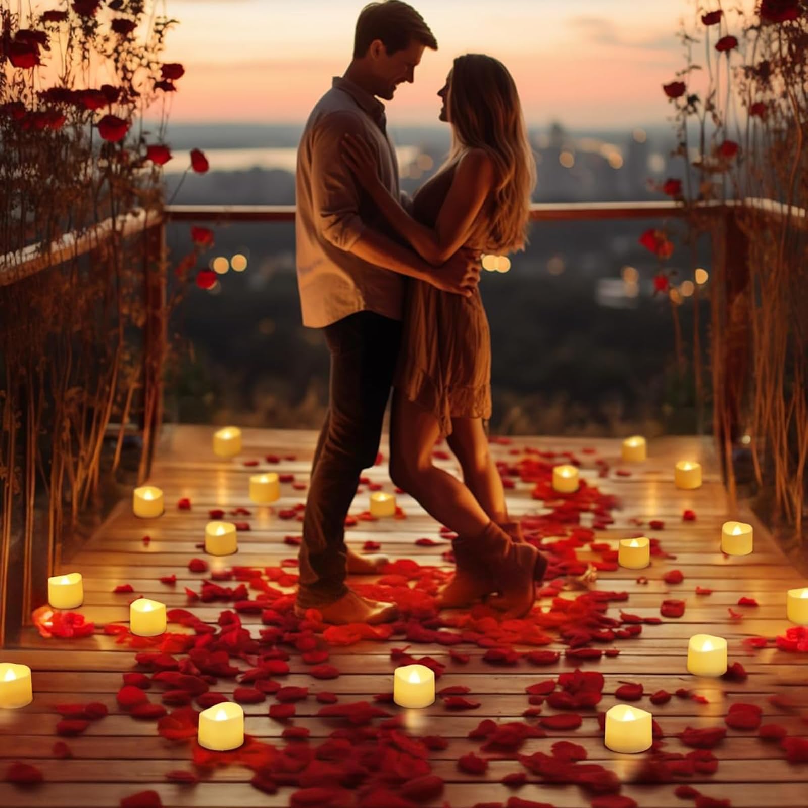24 Pezzi Candele LED Senza Fiamma,Candele Votive Fluttuanti,Luce Calda, Funzionamento a Batteria,Decorazioni per Matrimonio,Natale,Halloween,Feste e Casa