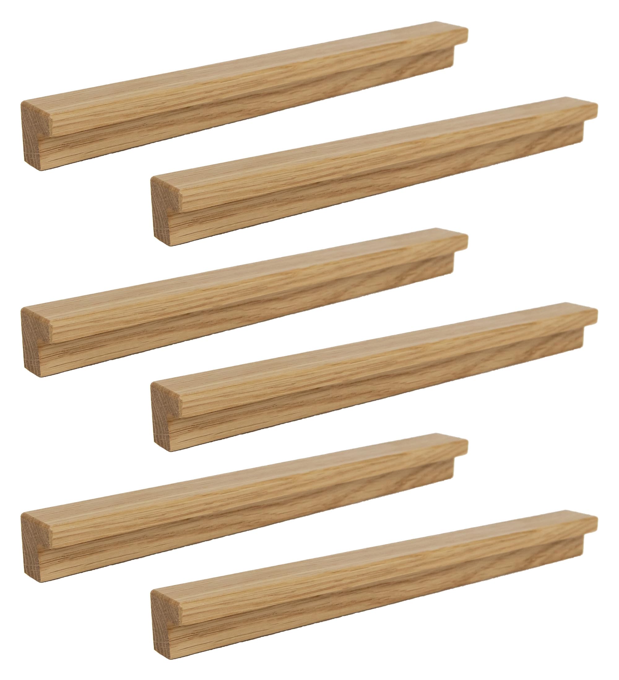 tiradores para muebles - BATO 6 piezas 20,5 cm - pomos para muebles de madera de roble - decoración de madera - tiradores para armarios de cocina - pomos para armarios