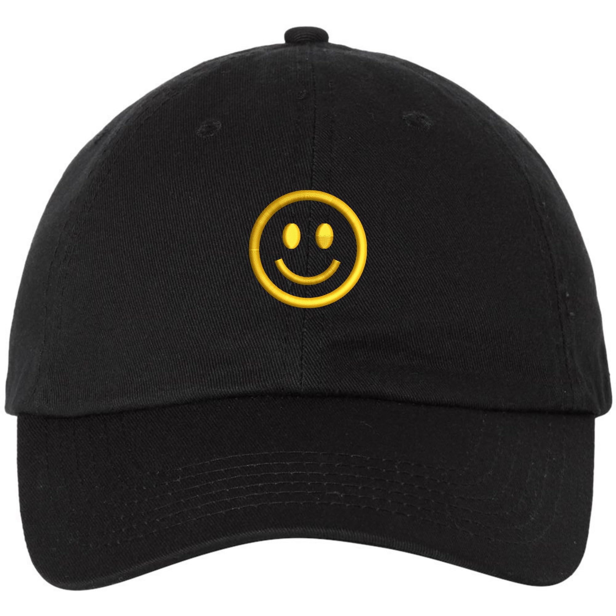 Army UniverseSmiley FACE Adjustable Dad Cap Unstructured Face Trendy Unisex Preppy Hat