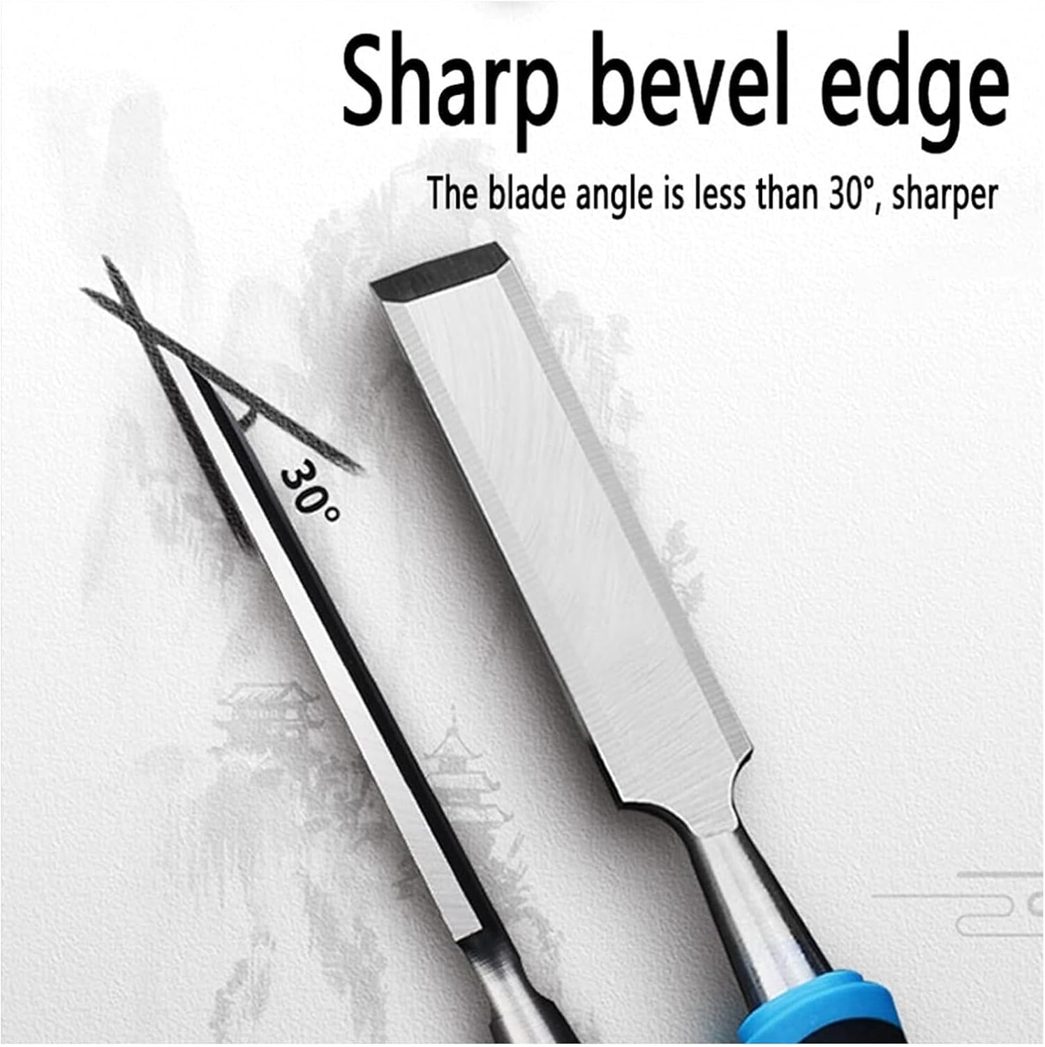 木彫りツール, 木工用ノミツール, のみ セット, 高炭素鋼ブレードとインパクトハンドルを備えた木彫りハンドノミツールセット