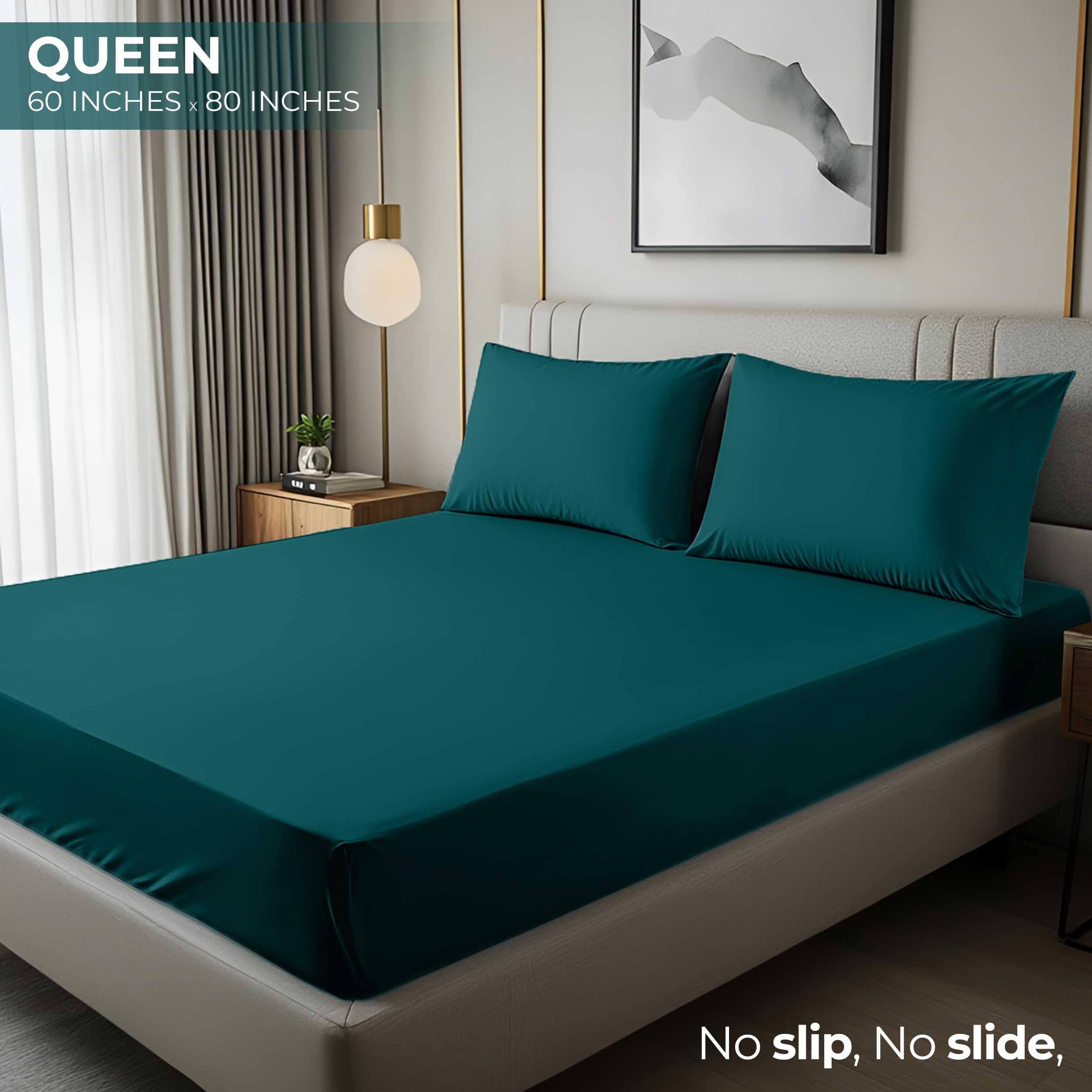 Utopia Bedding Queensize Spannbetttuch - Extra Tiefe Taschen Für Matratzen Bis 53cm