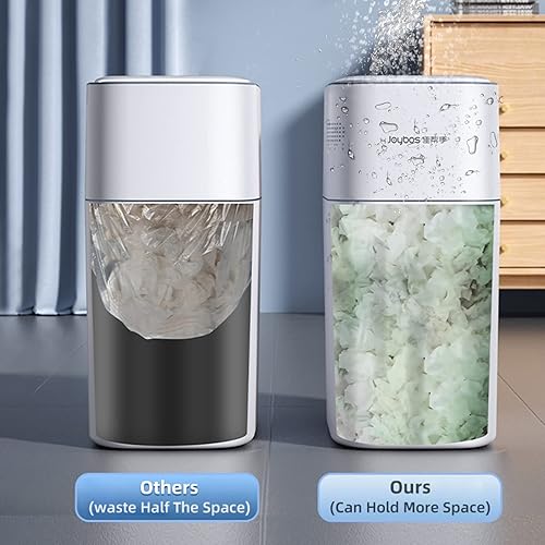 Miniatura 6 de funest Basurero de baño con tapa, 3.5 galones sin contacto con sensor de movimiento, absorción automática, papelera eléctrica delgada y pequeña para