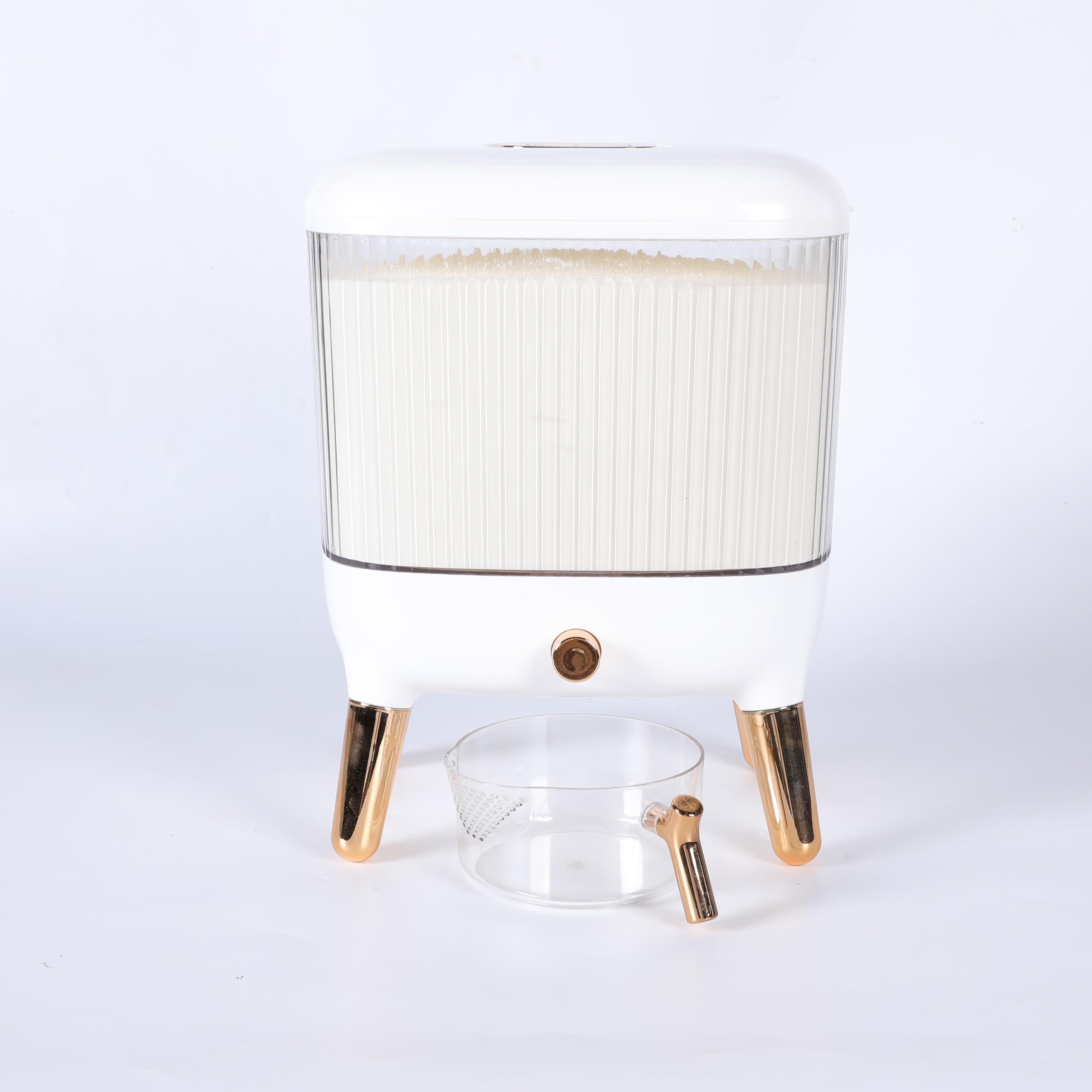 Dispensador de arroz de 25 libras, contenedor de harina y arroz, dispensador de alimentos eficiente en el espacio para almacenamie