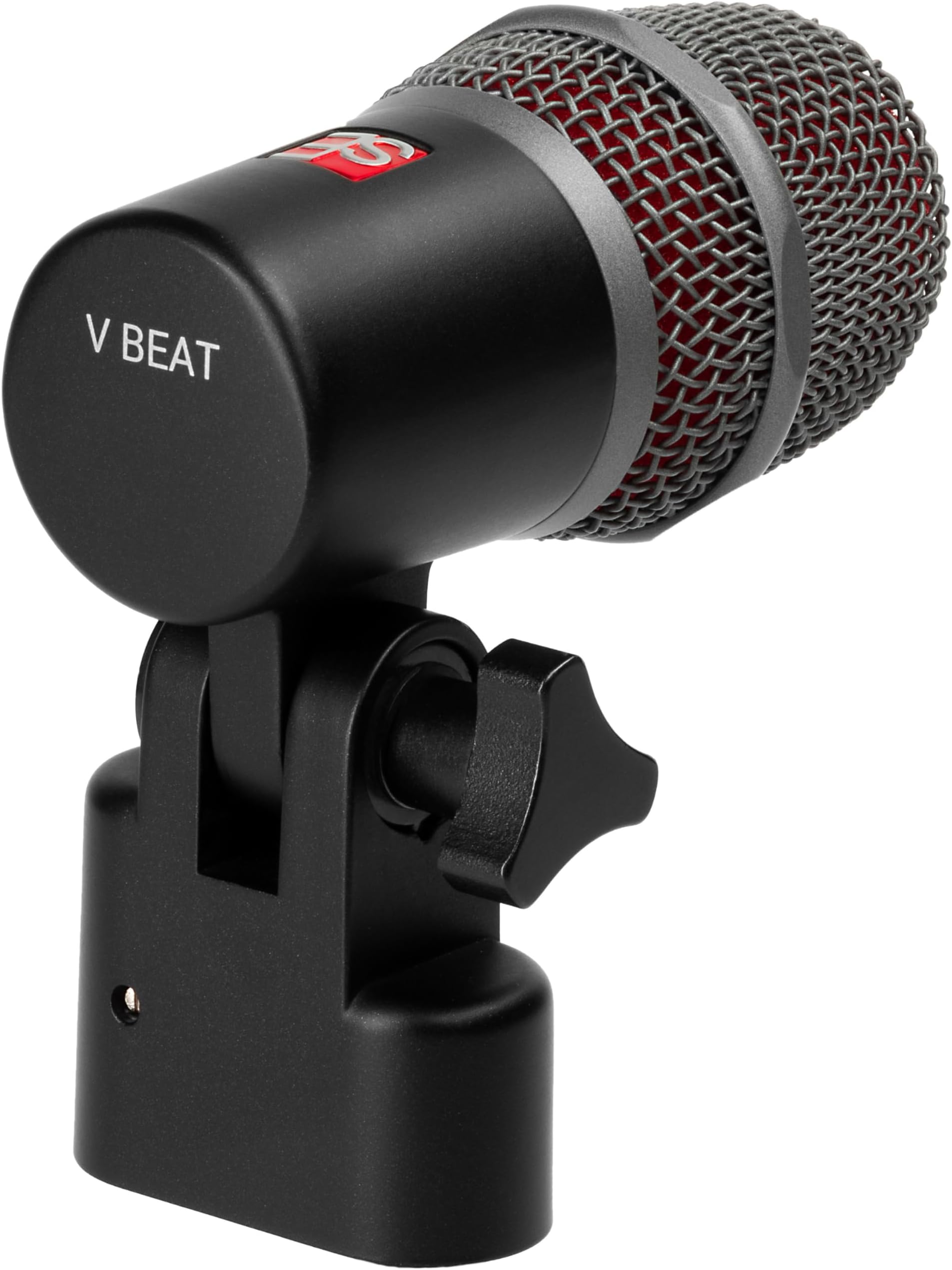 - SE ELECTRONICS V BEAT Drum Mic - Compact Dynamic Supercardioid Drum Microphone for Toms & Snares with Adjustable Swivel Mount for Precise Positioning - Perfect for Studio & Live Use