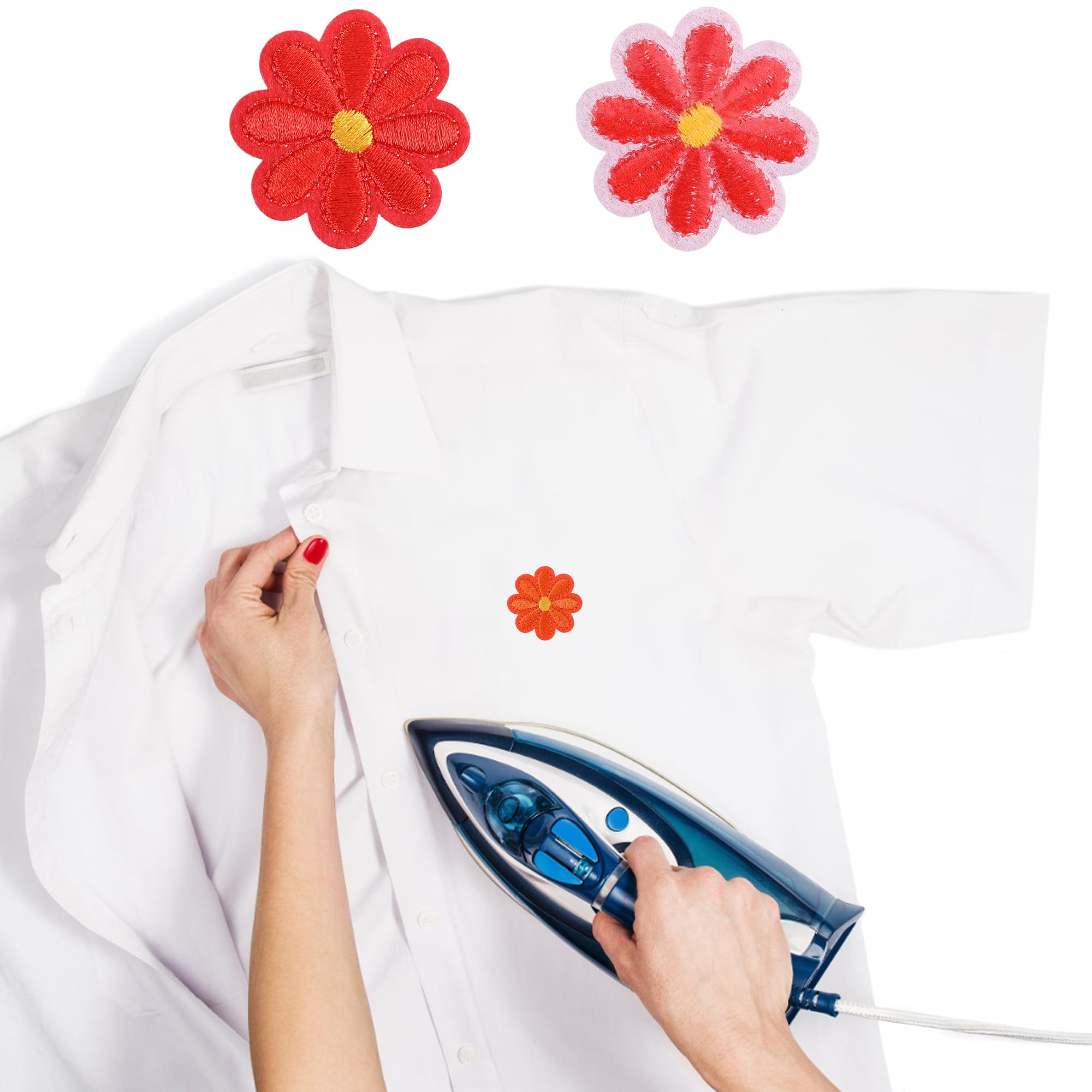 Sctmda 50 stuks patches om op te strijken, strijkpatches, bloemen, gehaakte bloemen om op te naaien, bloemenpatches om op te strijken, voor hoed, jeans, jassen, rugzakken, doe-het-zelf accessoires Sctmda 50 stuks patches om op te strijken, strijkpatches, bloemen, gehaakte bloemen om op te naaien, bloemenpatches om op te strijken, voor hoed, jeans, jassen, rugzakken, doe-het-zelf accessoires
