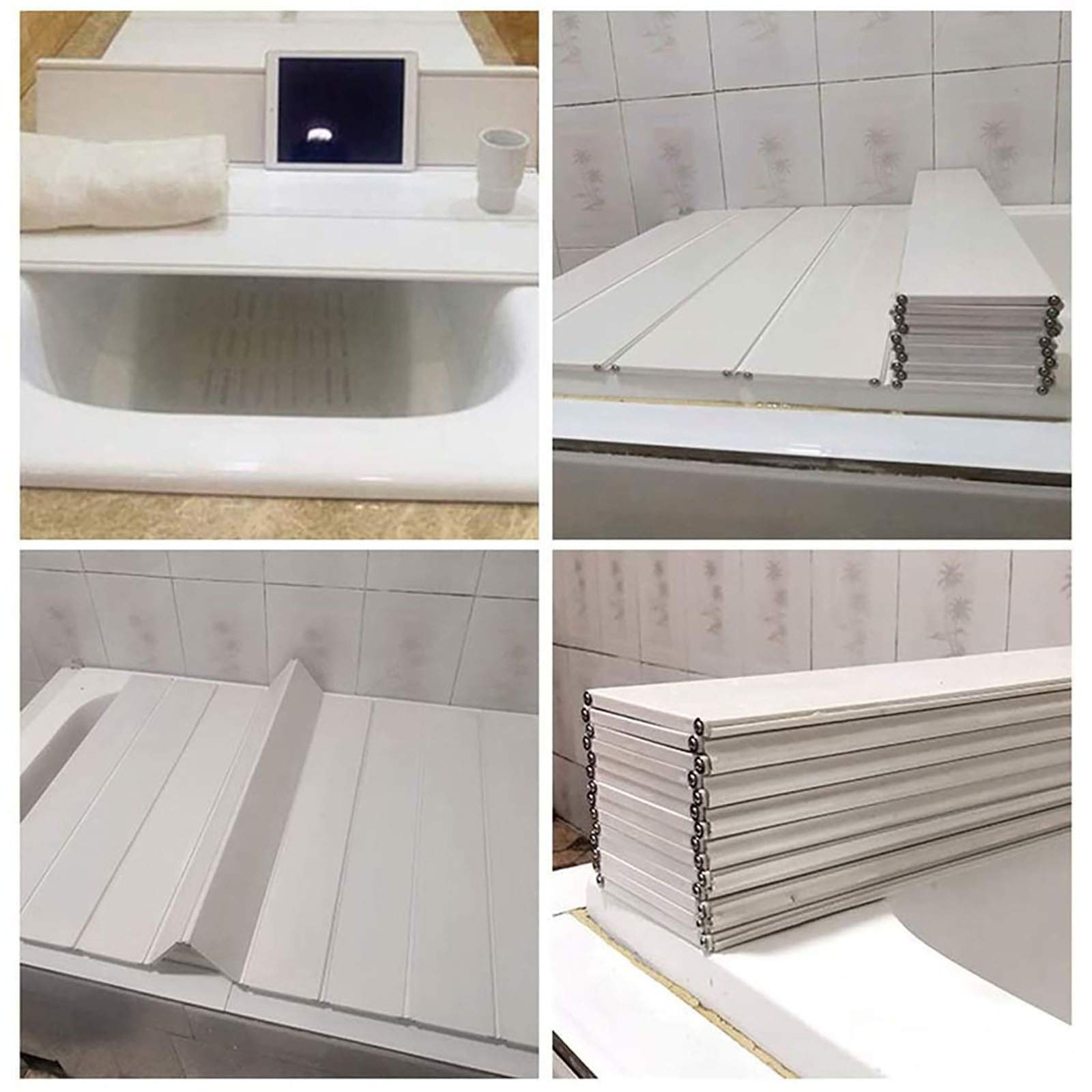 Składany wodoodporny pokrowiec na wannę, izolowana, pyłoszczelna mata łazienkowa (175 x 70 x 0,6 cm) – idealna do relaksującego spa, ochraniacz brodzika
