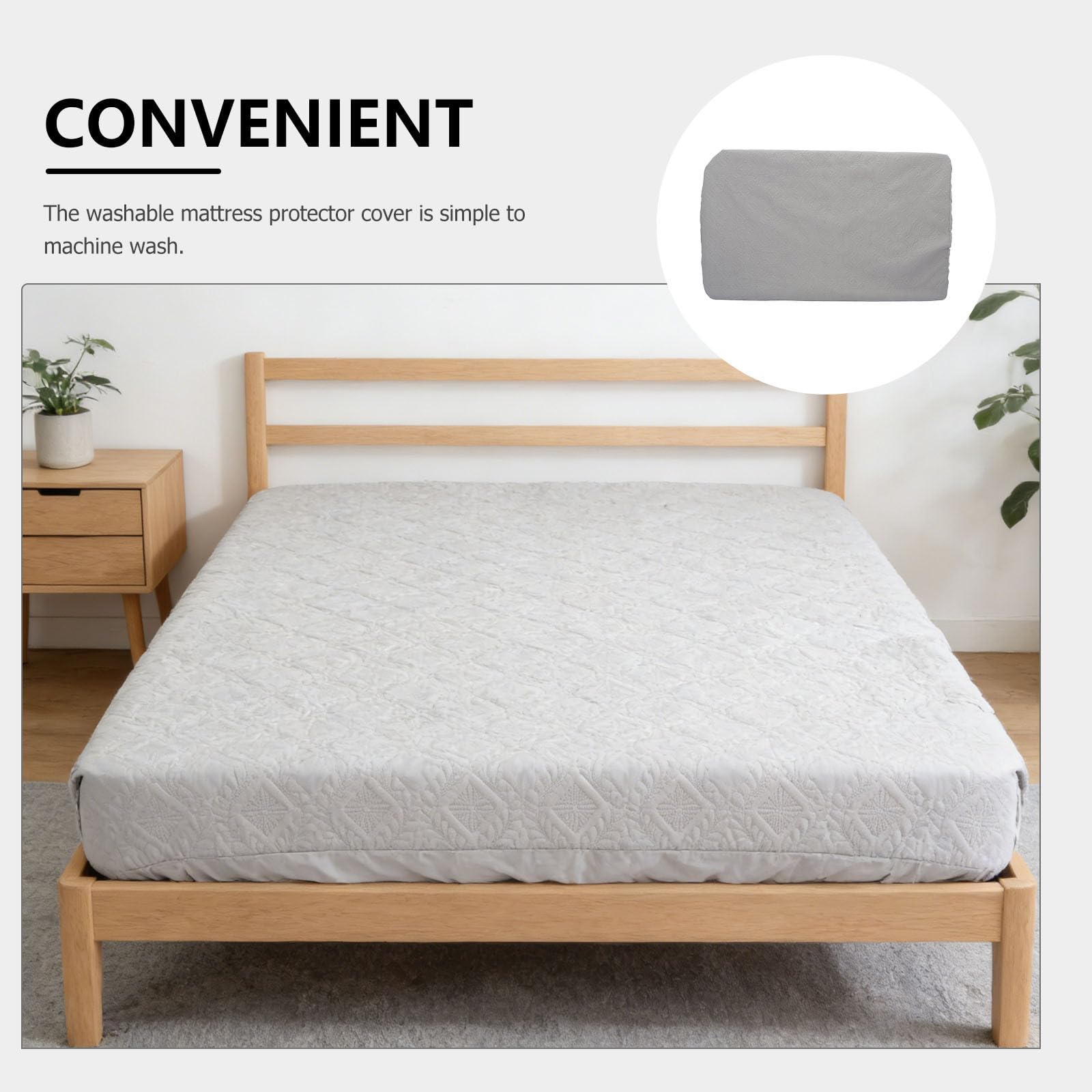 SECFOU Proteggi Materasso Trapuntato in Cotone Copertura Completa 360° per Camera da Letto e Dormitorio, Morbido e Traspirante
