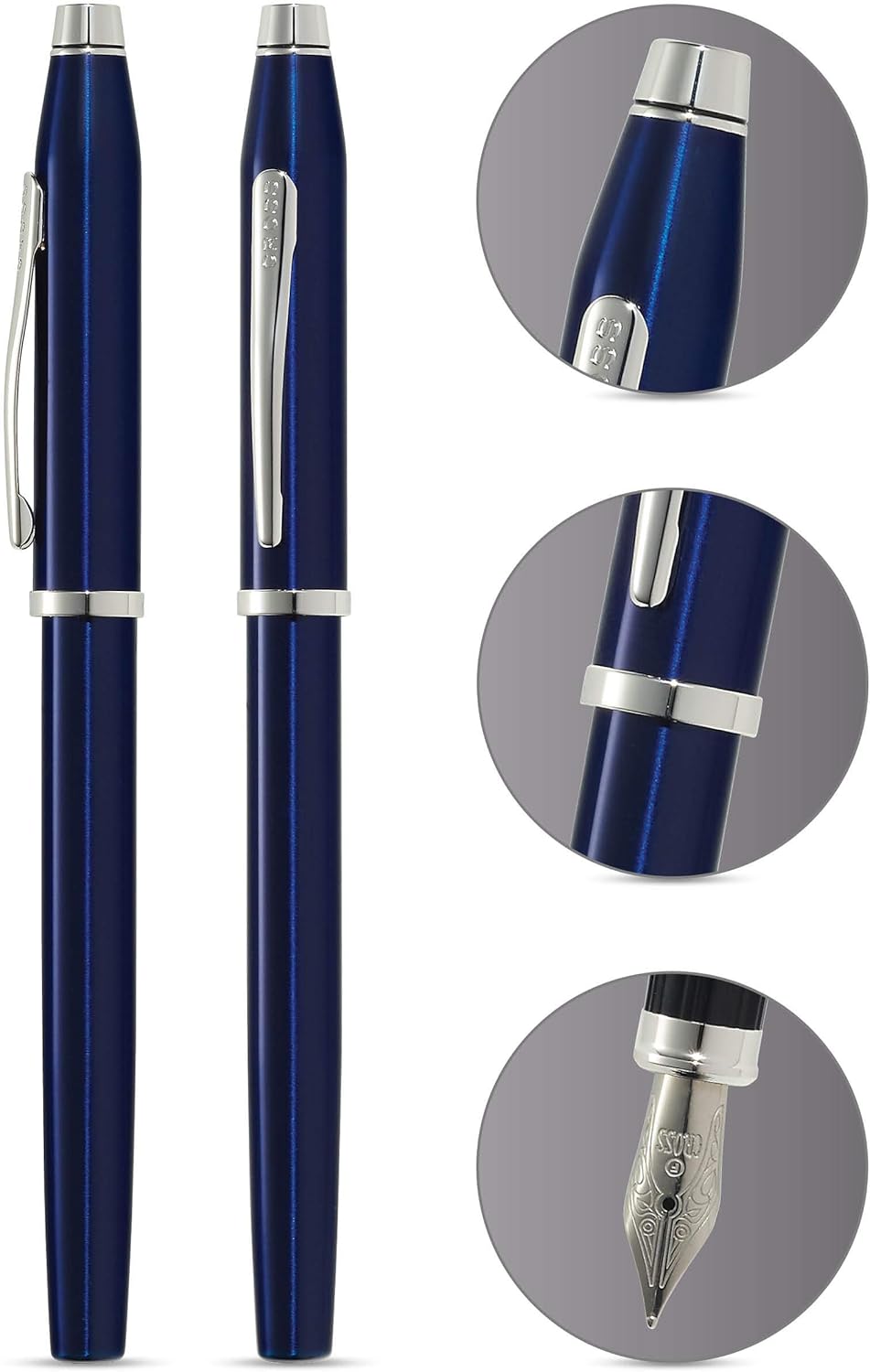 Cross Century II Translucent Cobalt Blue Lacquer Ballpoint Pen