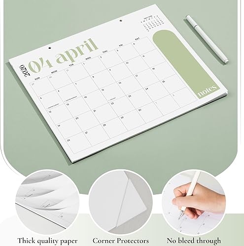 Miniatura 2 de Calendario magnético para refrigerador, de enero de 2024 a junio de 2025, calendario verde 2024-2025, calendario mensual de 13.5 x 11 pulgadas para