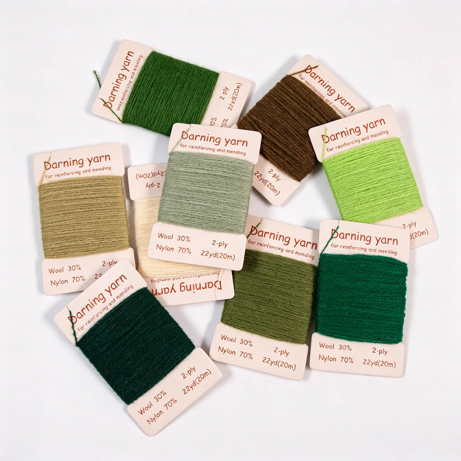 Stopfgarn Set aus Wolle in 48 Farben Ausbessern von Pullovern, Socken, Strickwaren und Patchwork Handwerksreparaturen Inklusive Nadel Wollkamm, Stopfkamm, Nähreparatur Ausrüstungsset