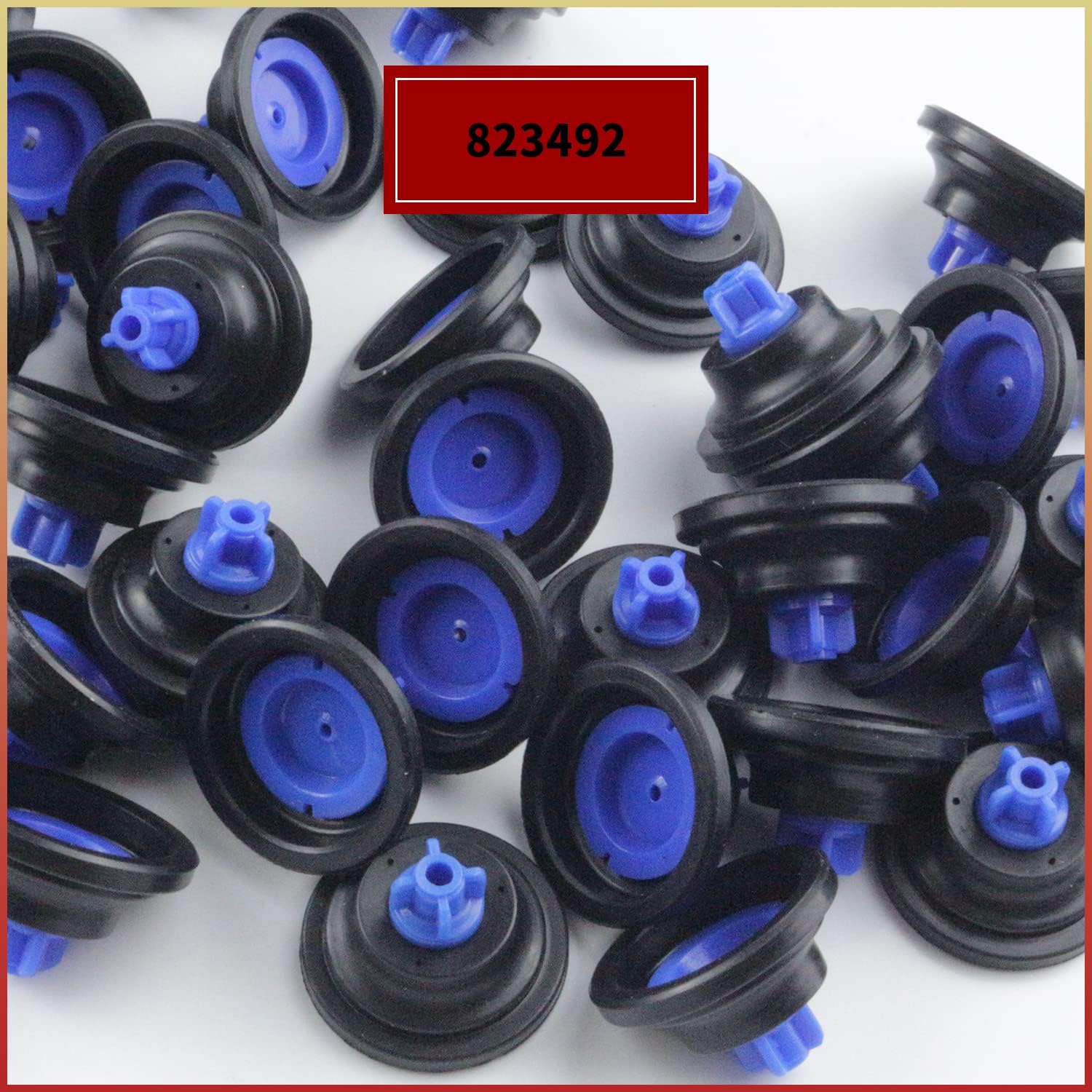 100 Pcs Blue Tip Diaphragm 823492 Replacement Part Compatible with Wascomat Huebsch Speed Queen Unimac Elbi Water Valves Washer Washing Machine Replaces for 300202 823493 823499