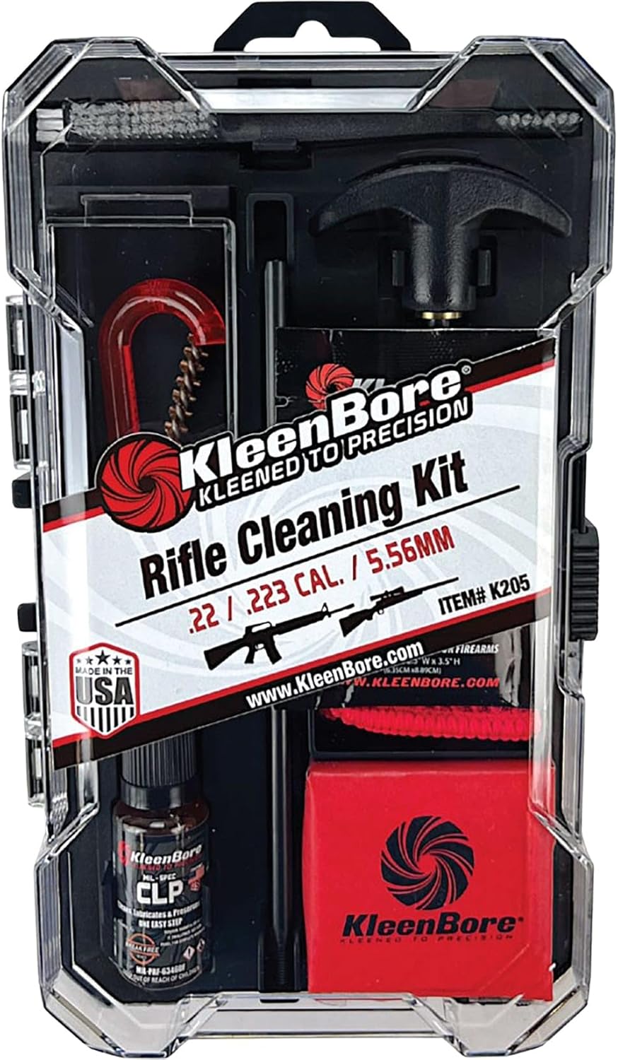KleenBore Classic Box Rifle Cleaning Kit, .22/.223/5.56mm Caliber, 1009492