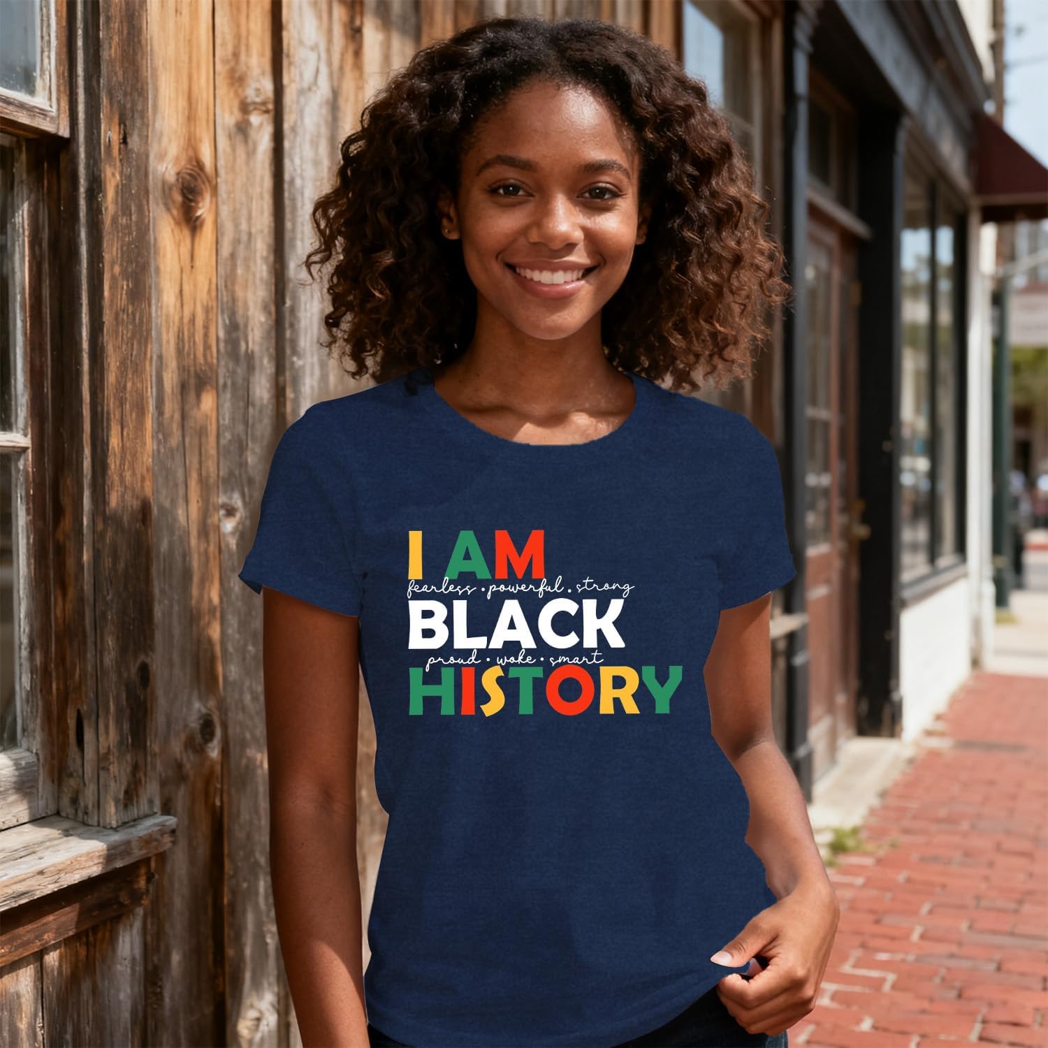 Black History Shirts for Women I am Black History Month T-Shirt African American Short Sleeve - Image 4