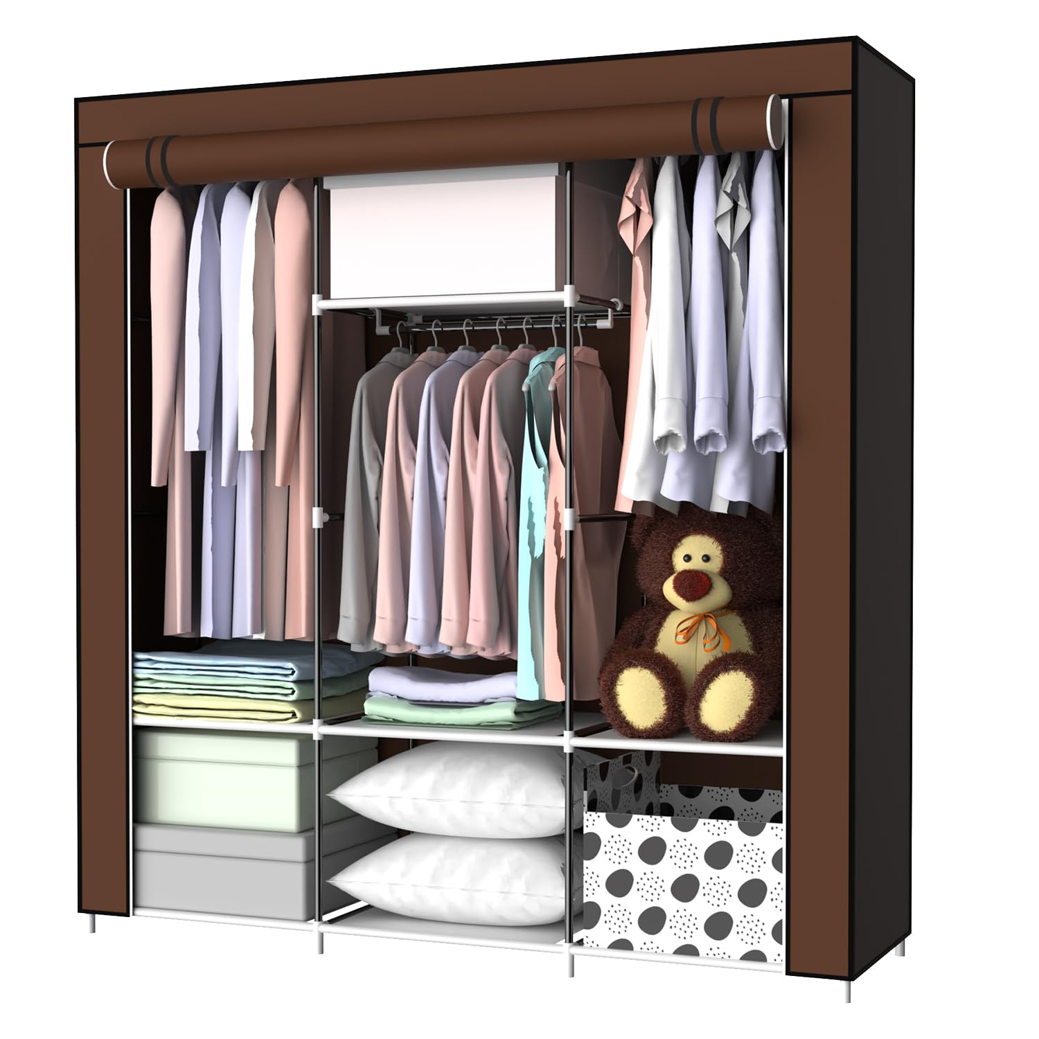 ワードローブ　大型衣類収納 Amazon｜Chaoxinyizu ワードローブ 大容量 ハンガー ラック 収納
