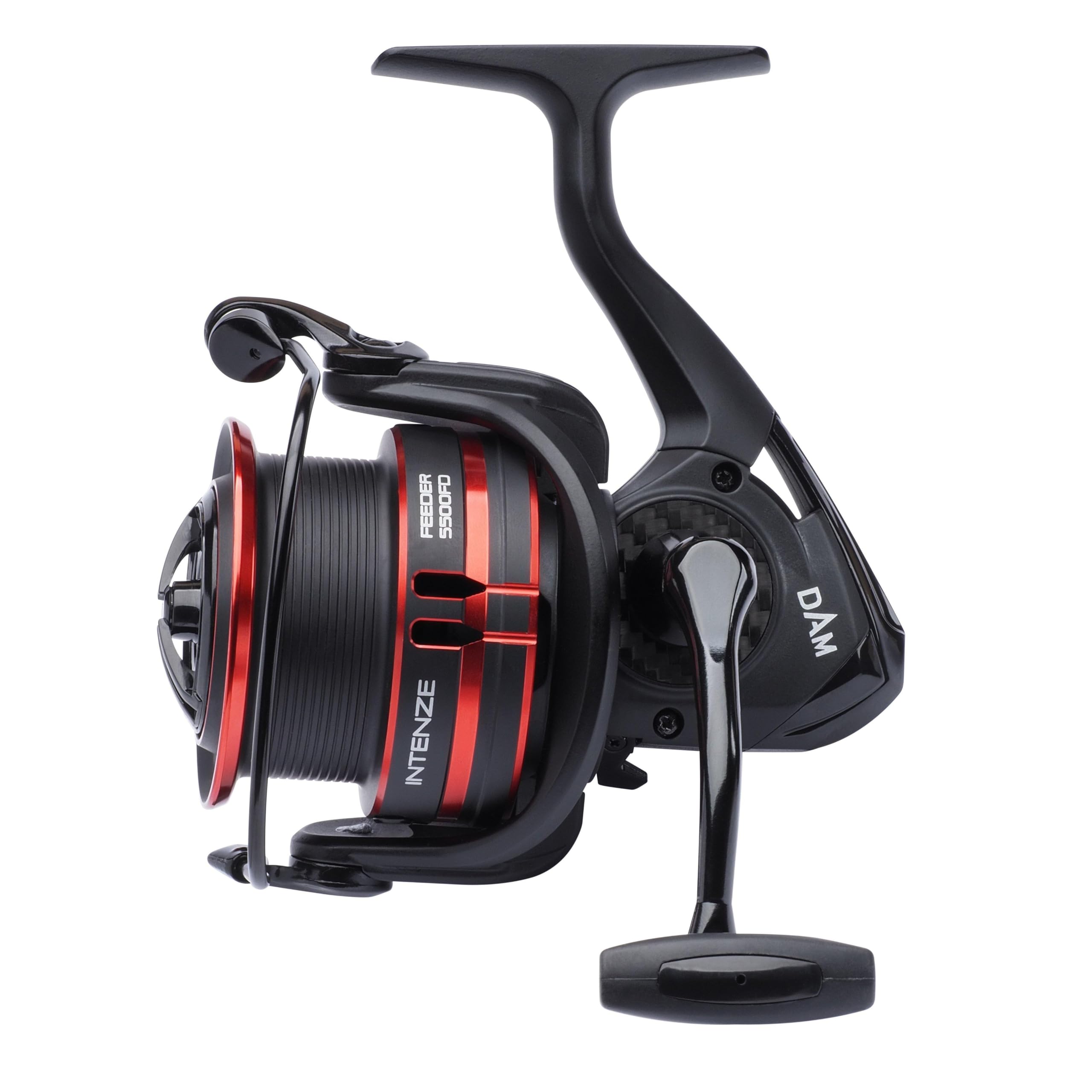 DAM Quick Intenze Feeder Mulinello da spinning | Mulinello da pesca con e metodo in acqua dolce | Manovella e bobina di ricambio in alluminio CNC | Opzioni multiple