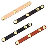 TIESOME 4 Pack Tote Bag Top Handle Keeper, Non Slip Lock 2 Side Grip Connection Fasteners with Snap Buttons Leather Clasp for Shoulder Strap Handbag Purse Wallet Satchel Clutch Bags DIY Craft